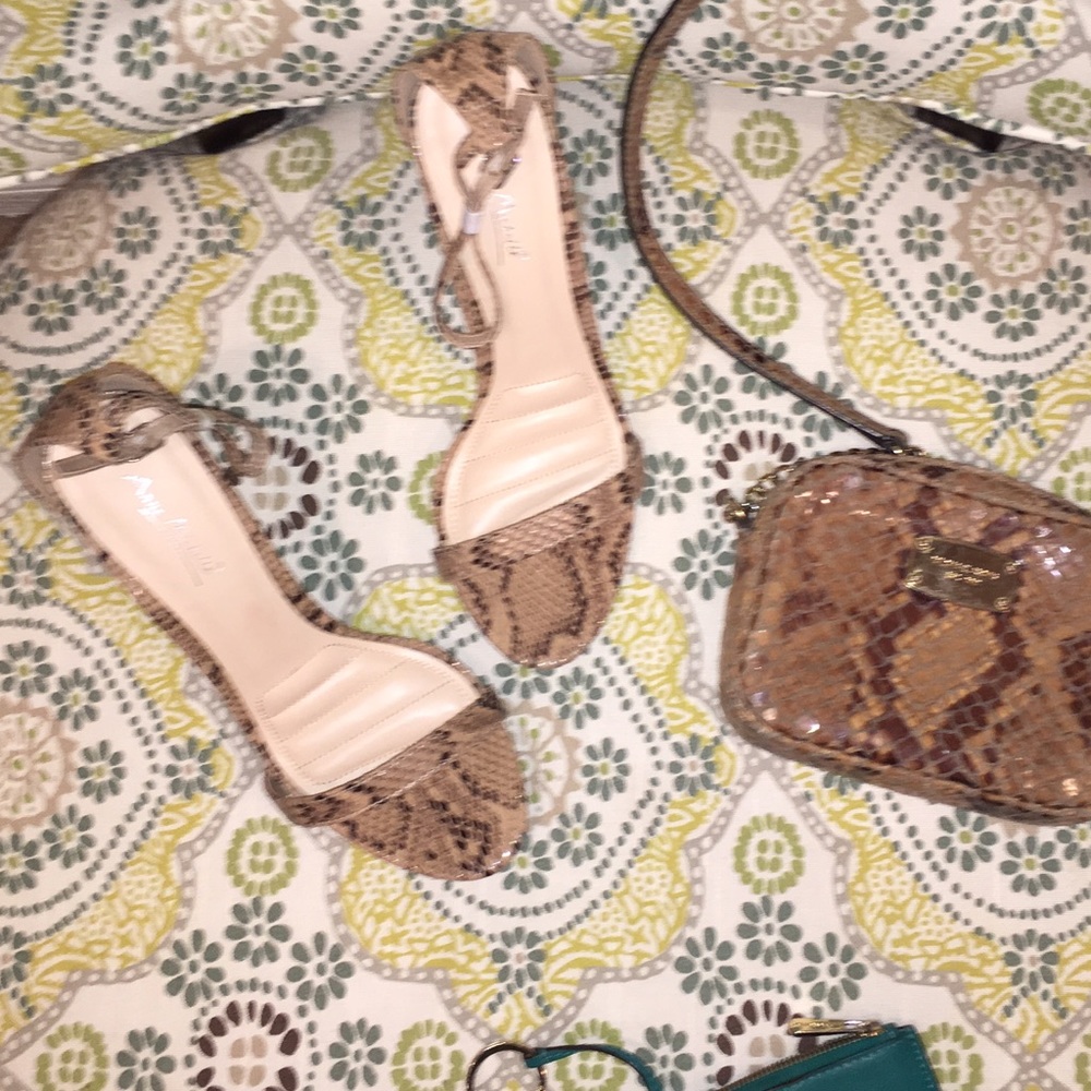Sexy strappy snake skin pumps