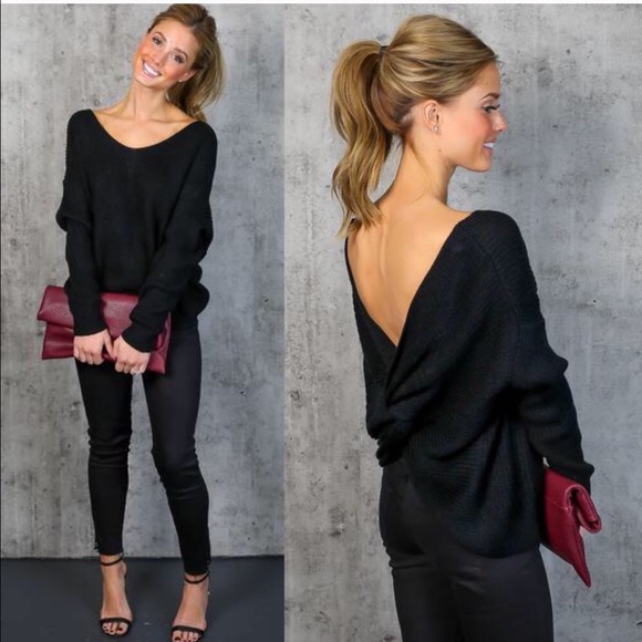 Bellanblue Tops - 🆕HILDEE Round Neck Ribbed Sweater - BLACK