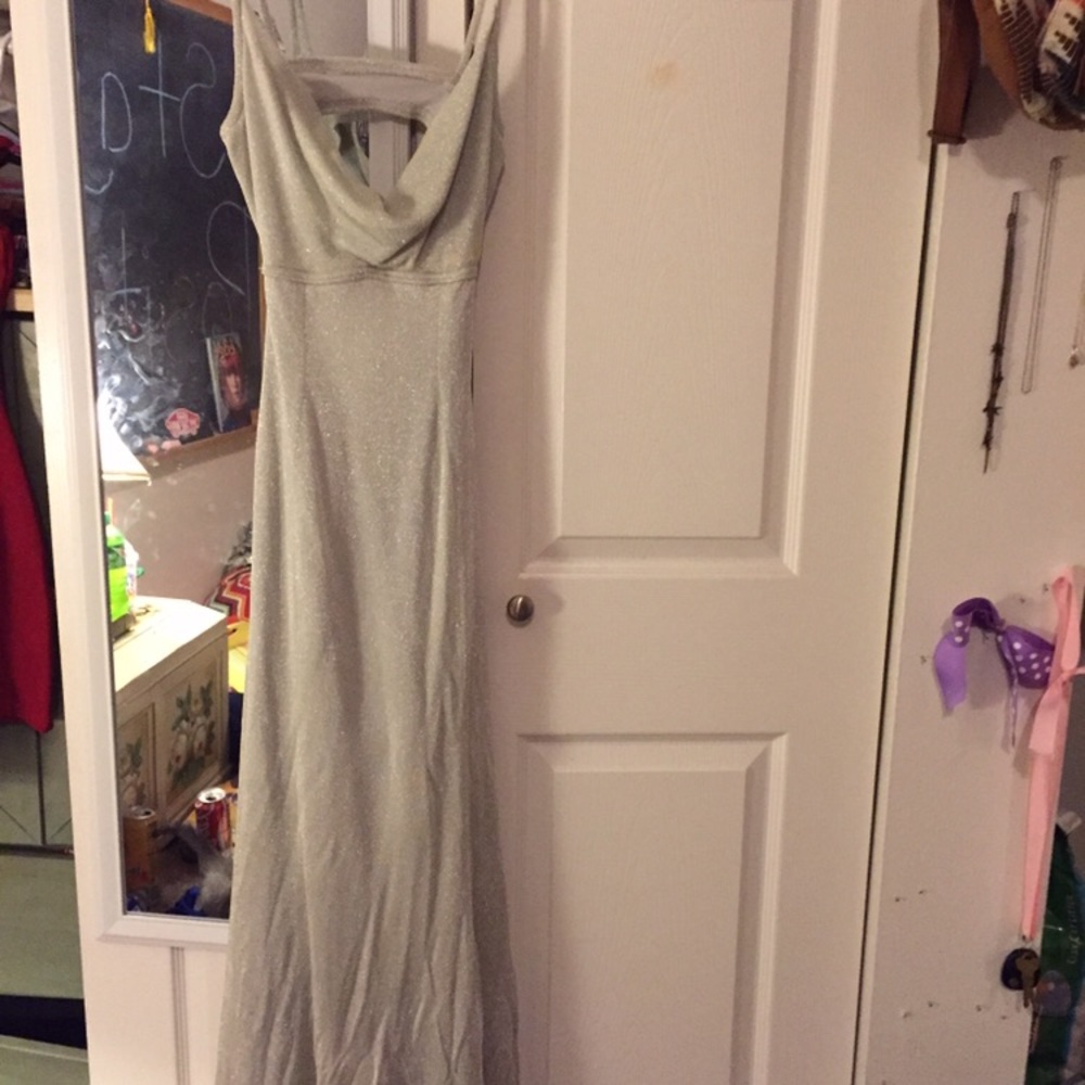 Silver prom dress