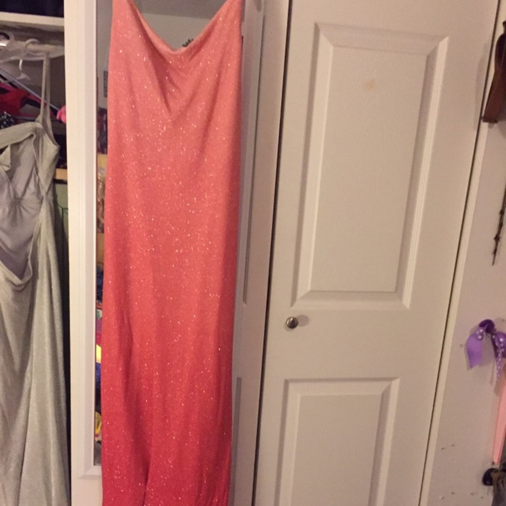 Pink ombré prom dress