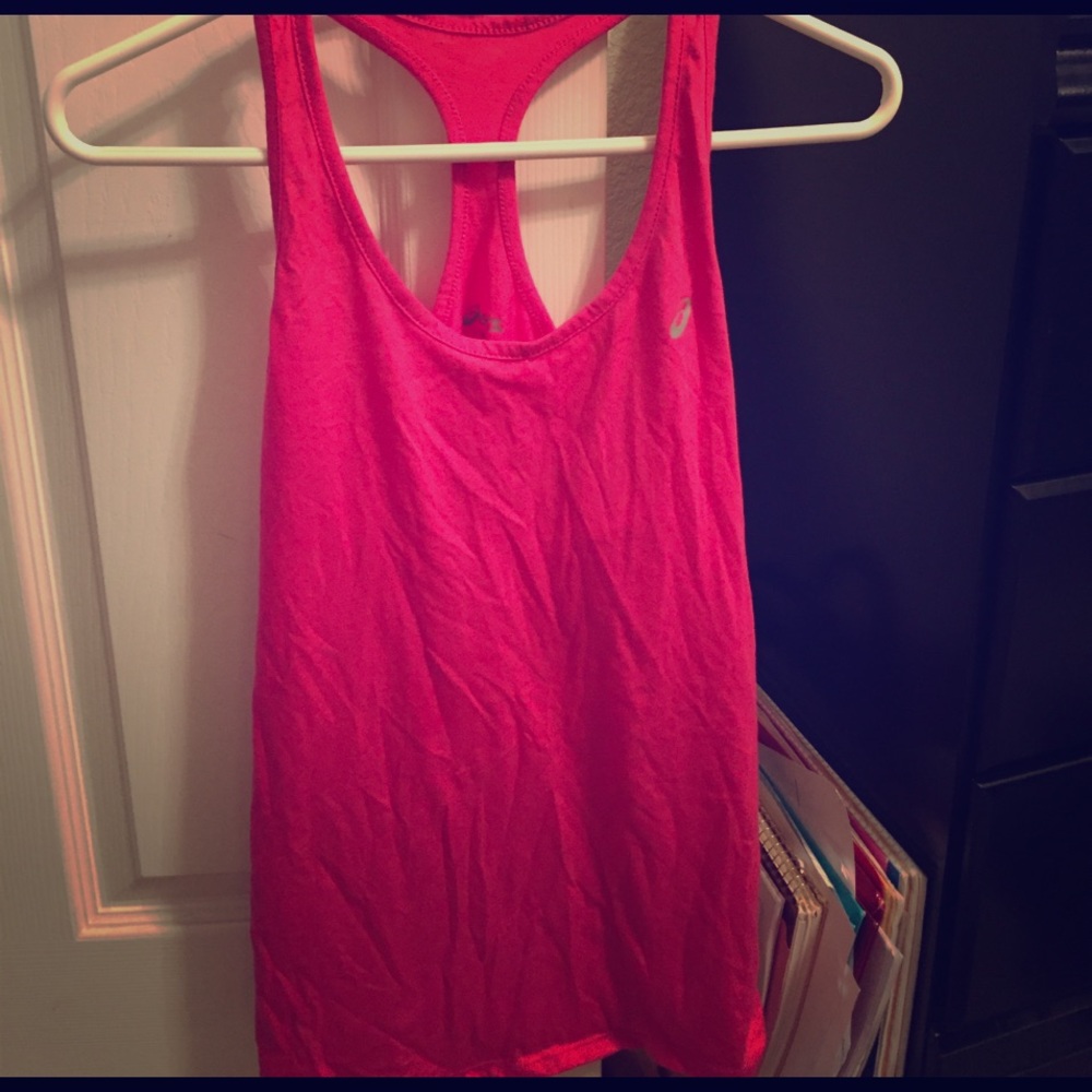 asics workout hot pink tank NWOT