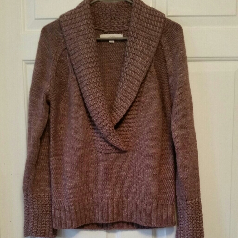 Purple fuzzy Loft sweater