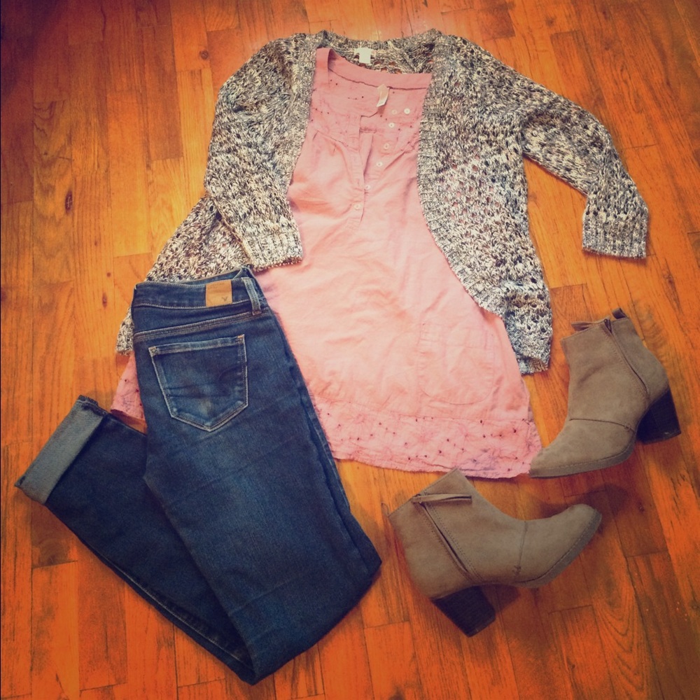 Open knit 3/4 sleeve xhilaration cardigan size sm