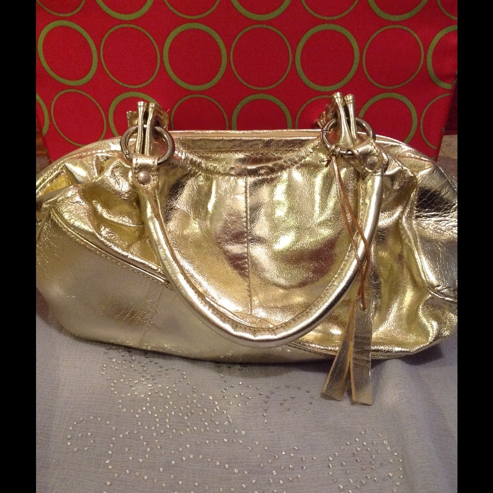 Tano Handbags, Geniune Leather, Gold