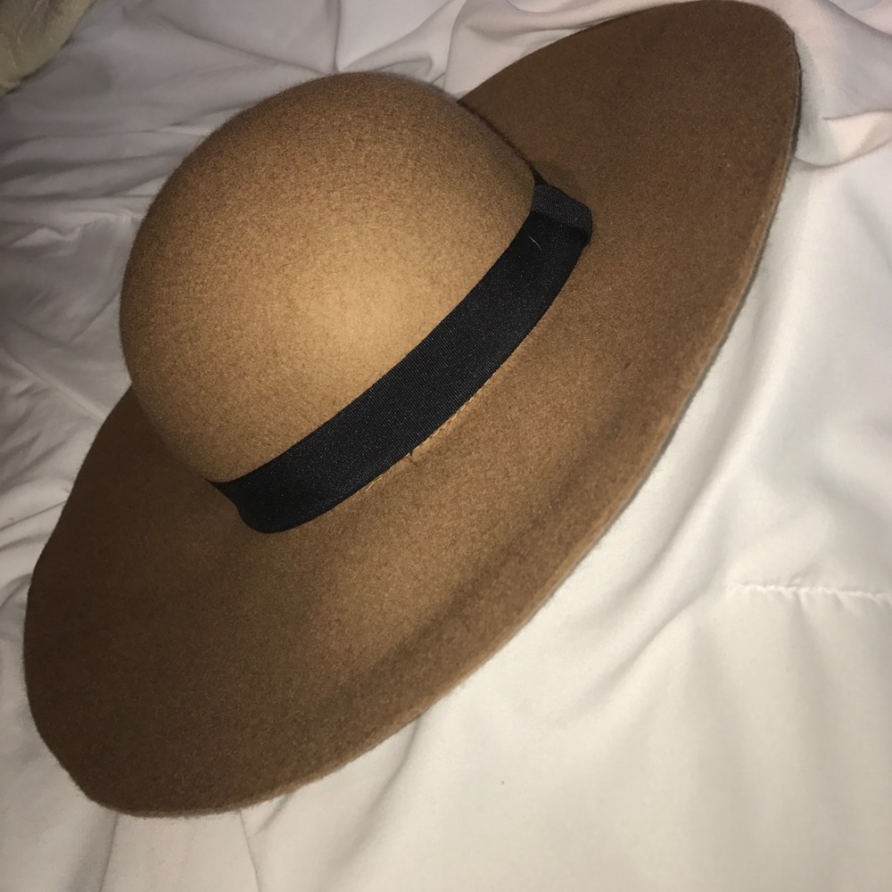Brown Wool Brim Hat