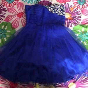 blue homecoming/prom dress