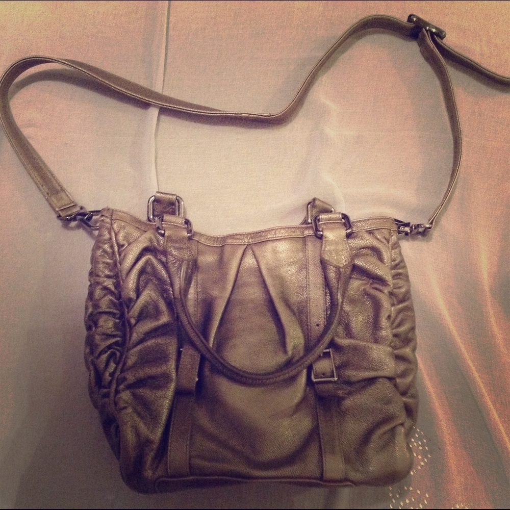 Treesje, Dark Gray, Leather Crossbody