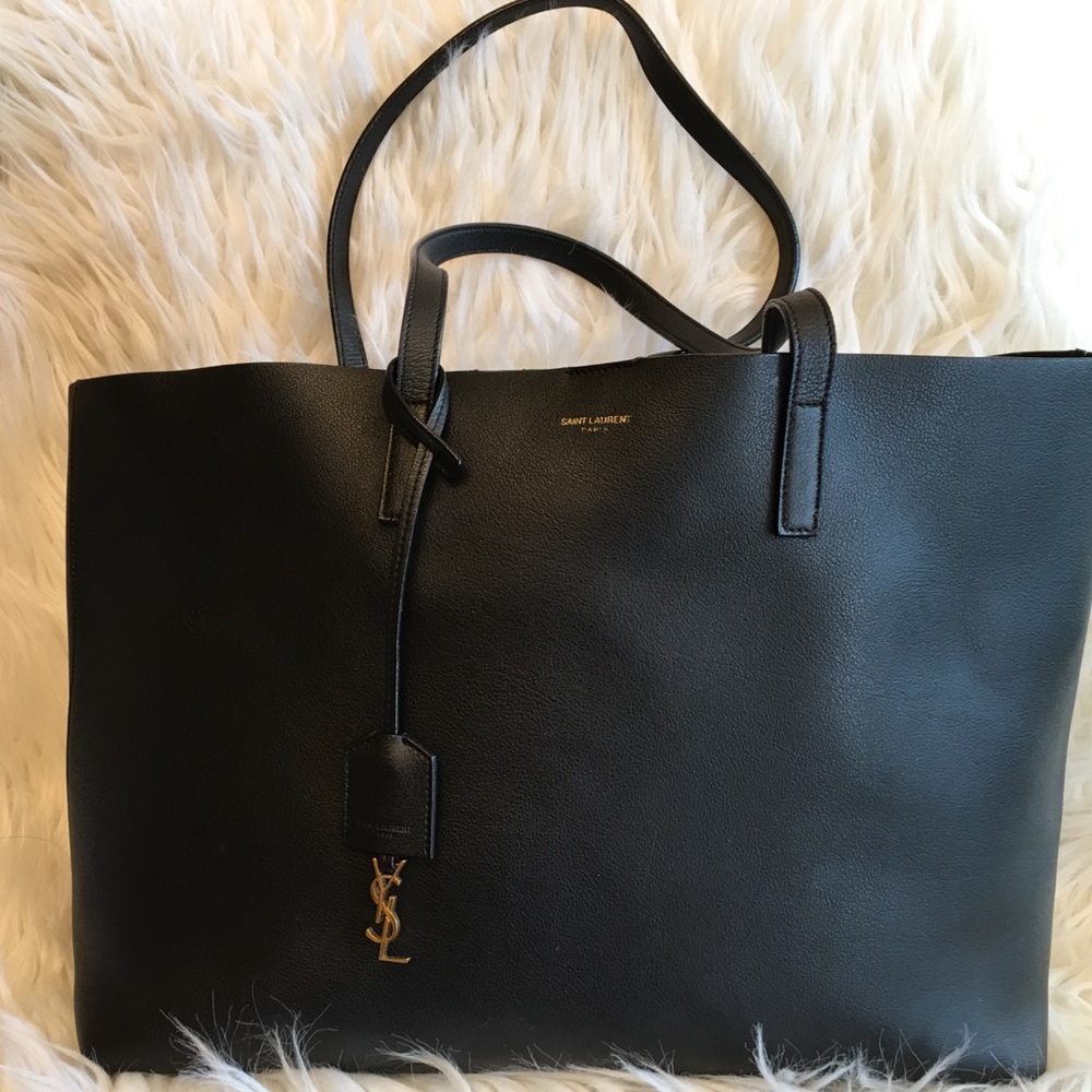 Saint Laurent Shopping Tote Lg Black