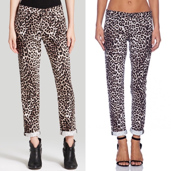 NWT rag & bone snow leopard boyfriend jean - Picture 2 of 5