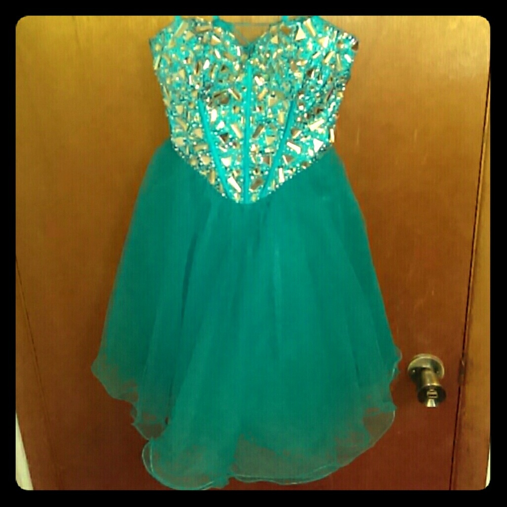 Turquoise Prom Dress  / 1-2