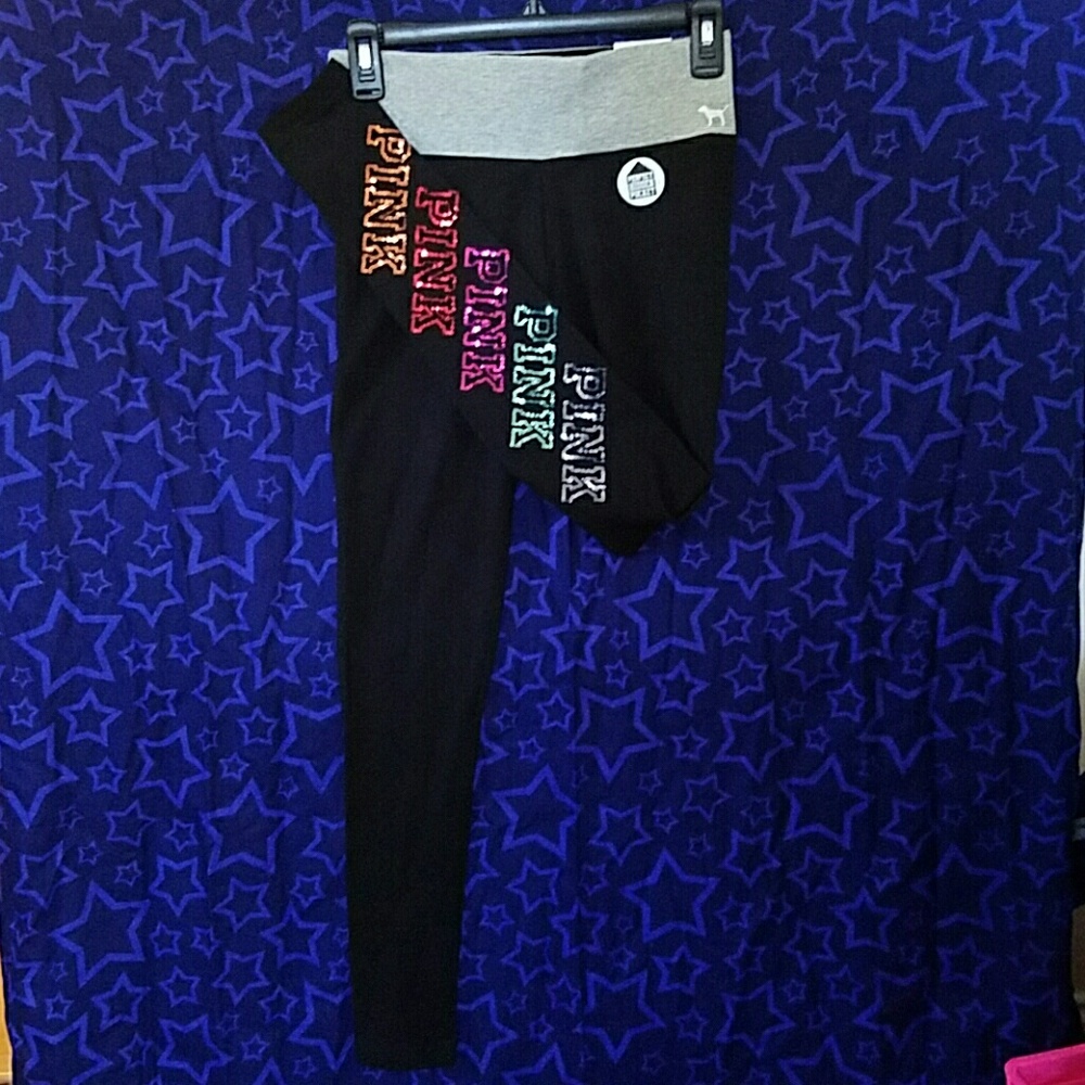 Vs Pink flat legging Xs NWT Sequins