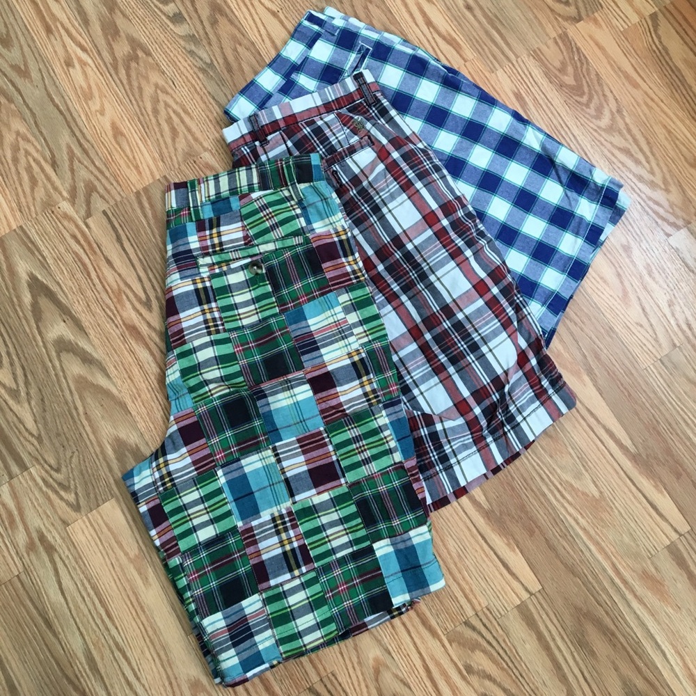Men's plaid shorts lot. Old navy, Tommy Hilfiger