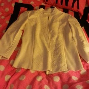 Chico's Plus size 2 "Veggie Leather" jacket white