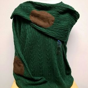 New Argyle Culture Sz XXl green sweater elbow