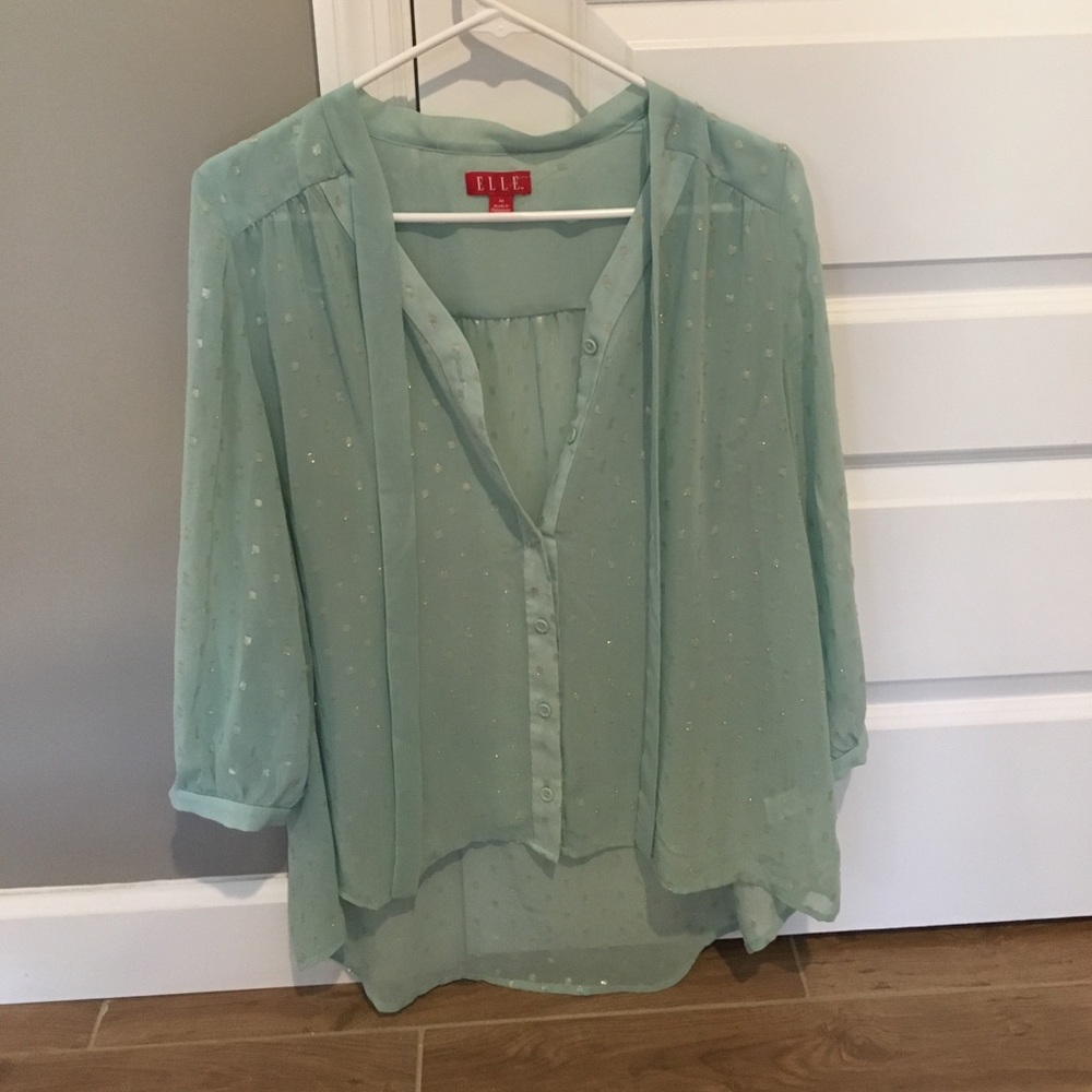 Mint green blouse