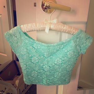 lace crop top