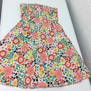 Strapless Floral Dress