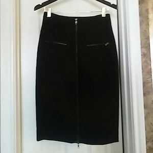 Black zip front Skirt