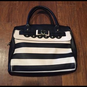 Striped betsey Johnson purse.