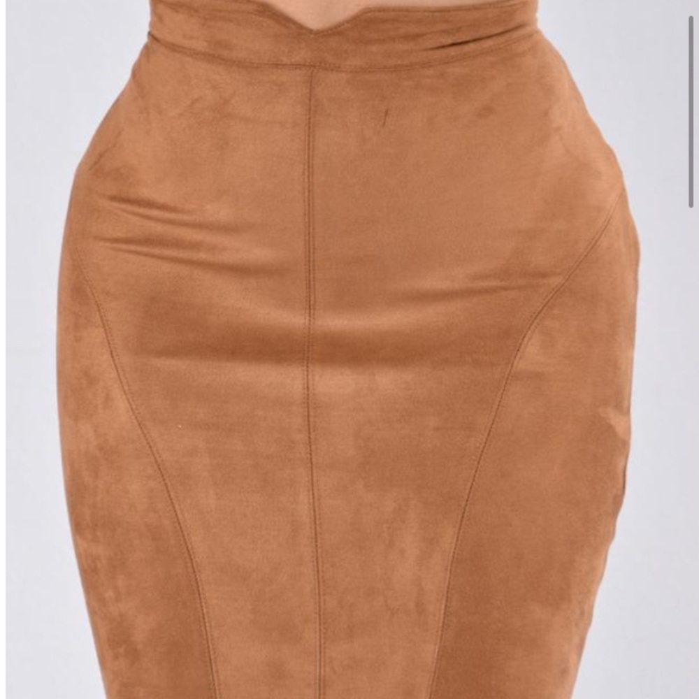Faux suede skirt