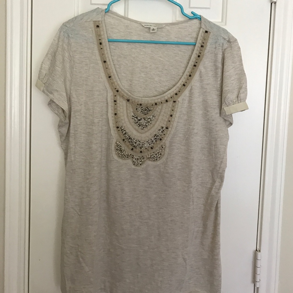 Beaded tee