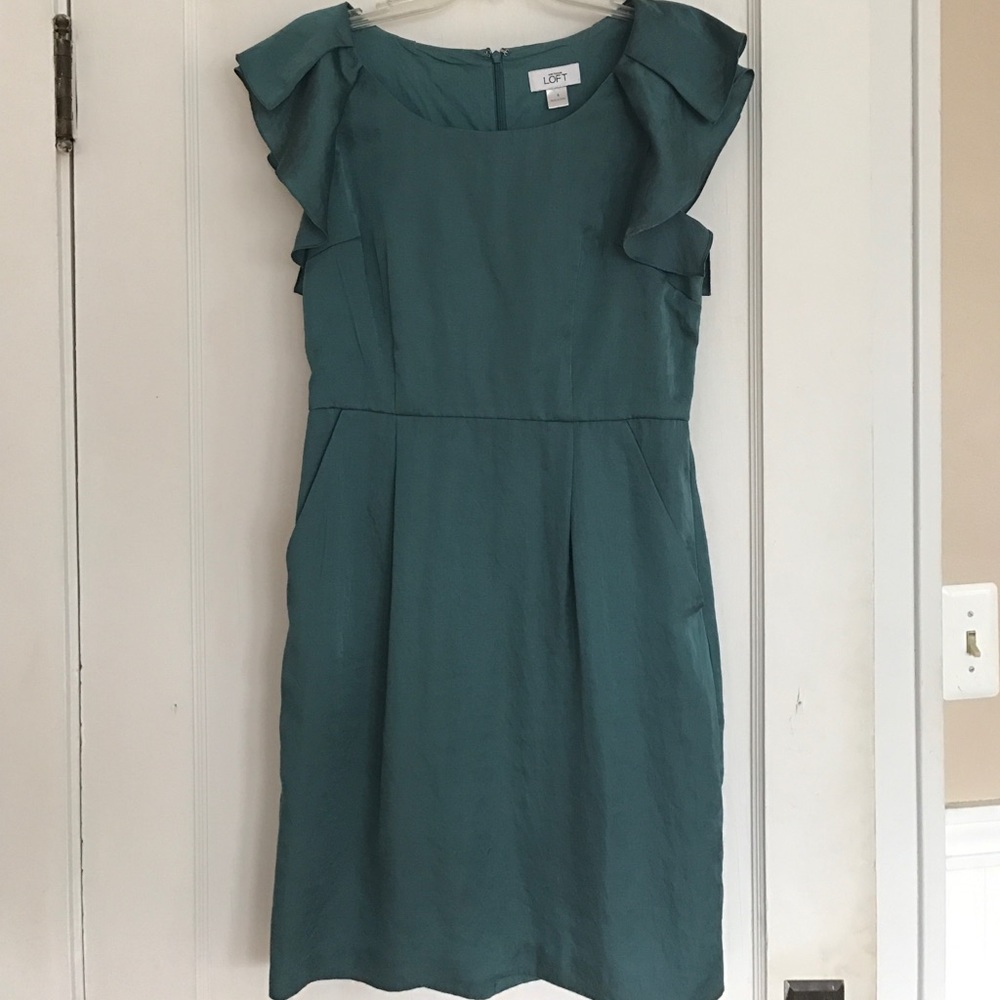 LOFT flutter sleeve dress