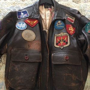 Bomber leather jacket - jacket type G1