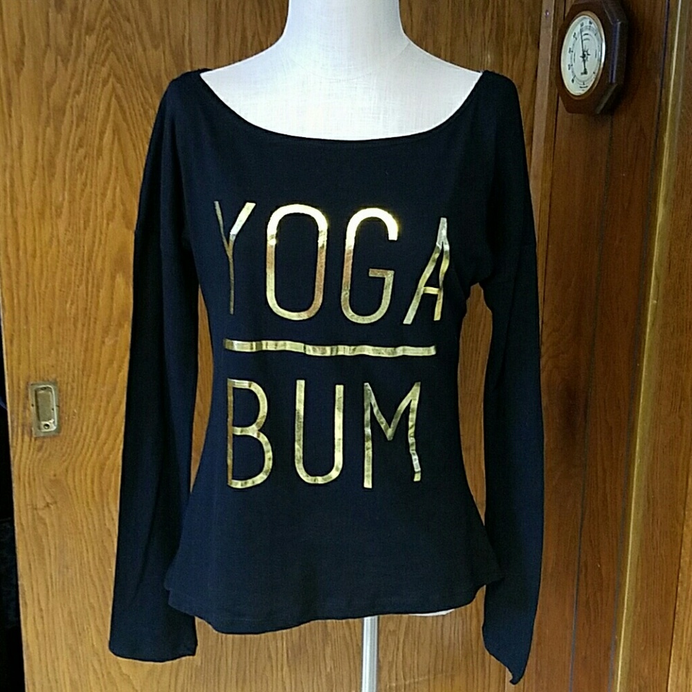 FIT Fashion Inspires Train Yoga Bum LS Top M