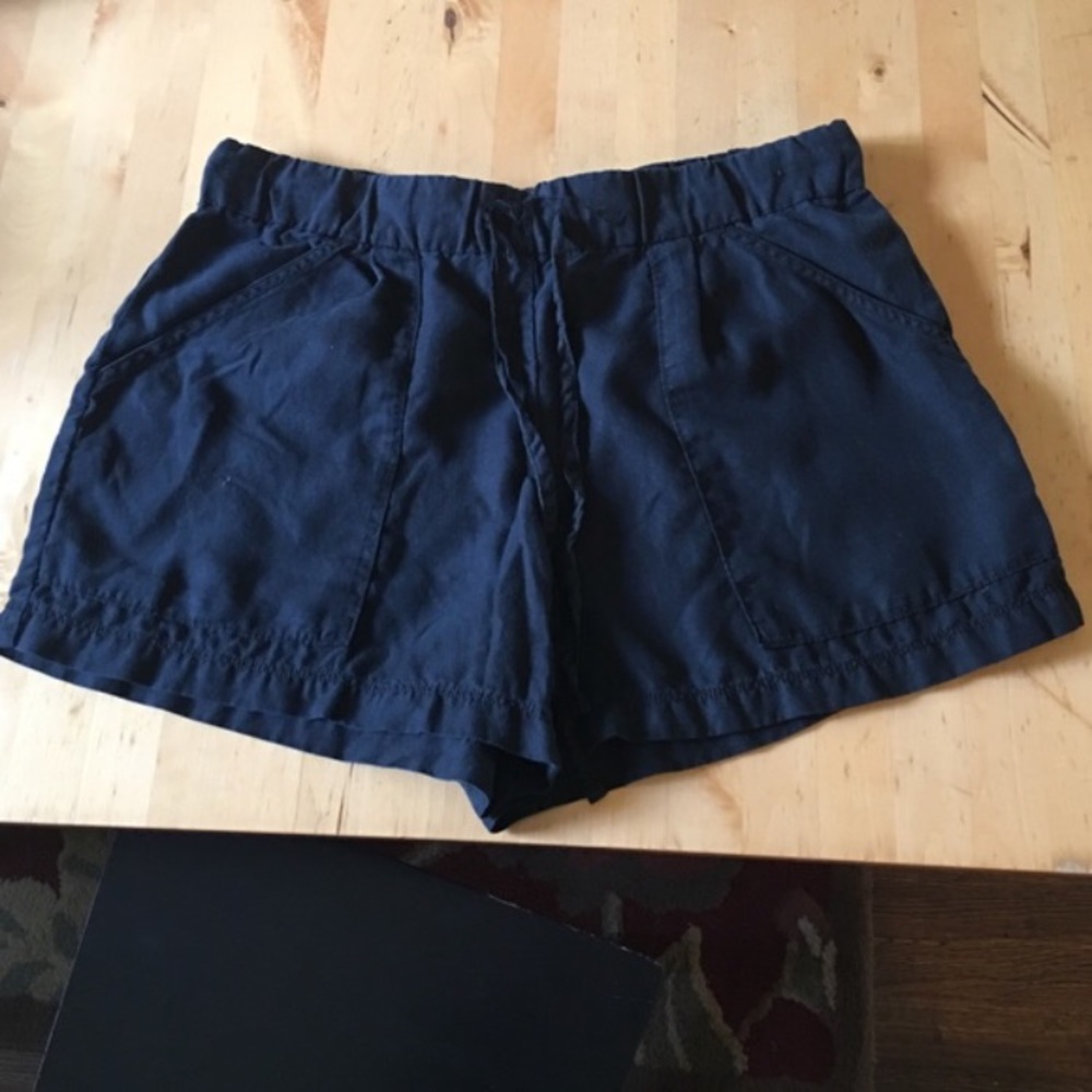 LOFT Navy Blue Linen Shorts