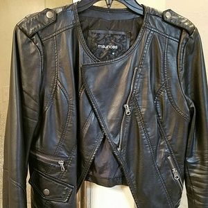 Edgy faux leather jacket