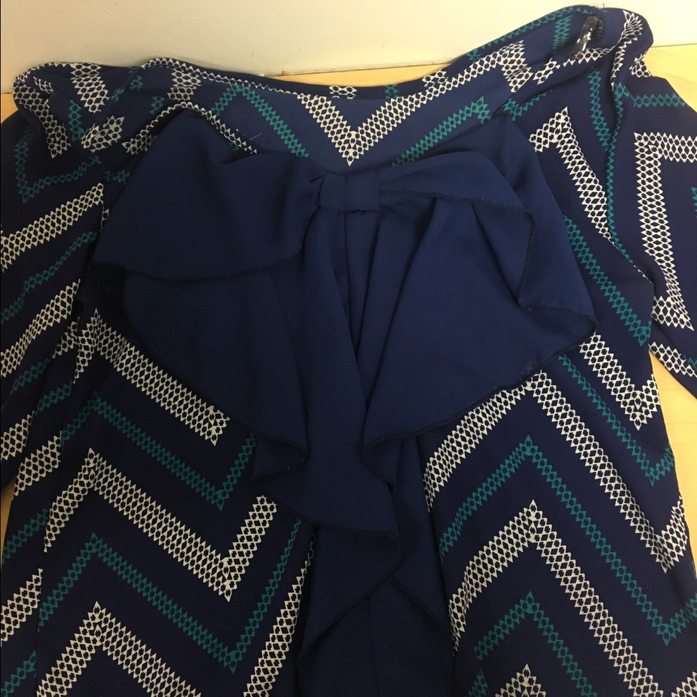 Charlotte Russe Blue chevron shirt