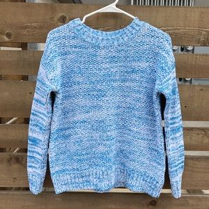 Gap Marble Crew Blue Cotton Sweater Size XS
