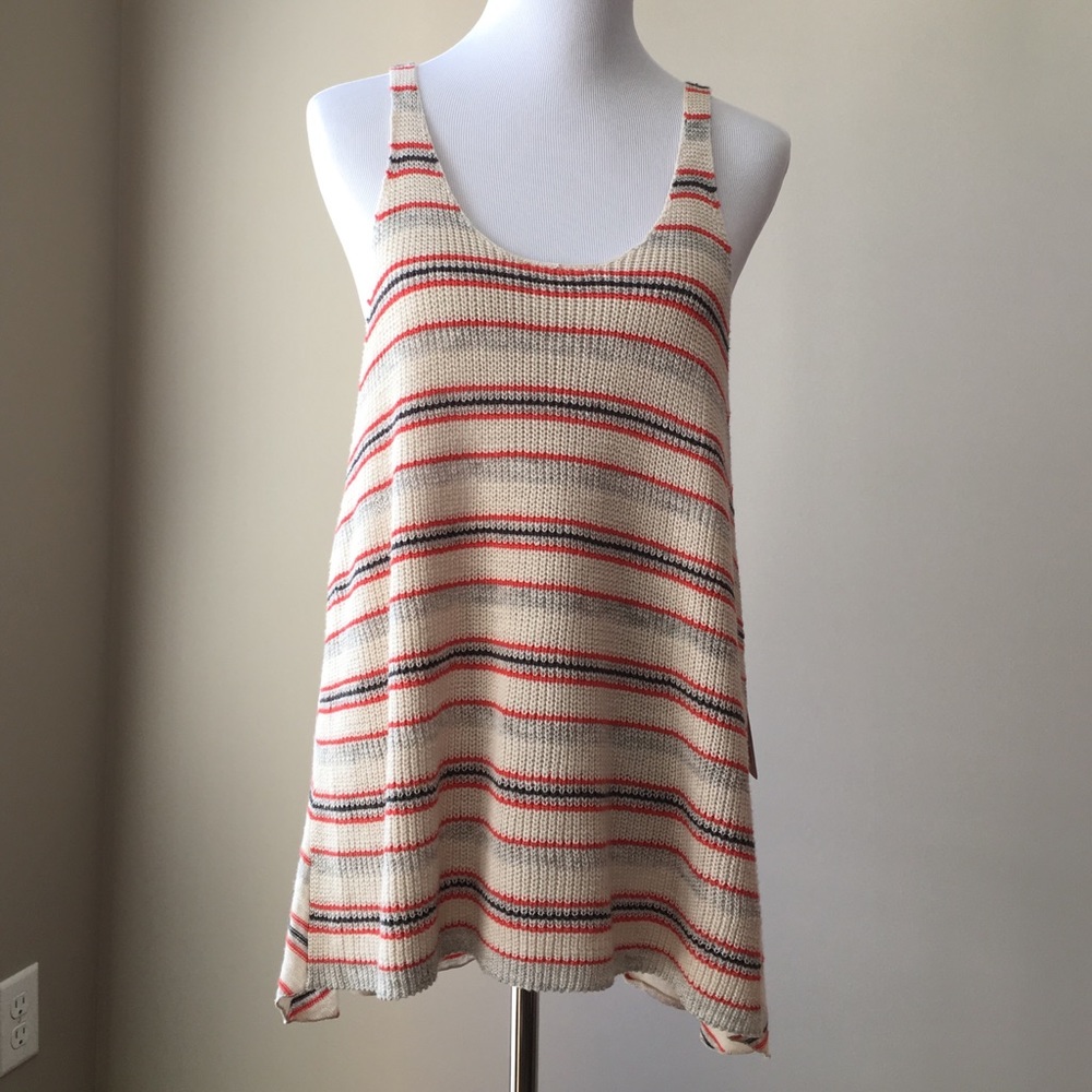 FREE PEOPLE STRIPE SAILOR TANK TOP IVORY COMBO-