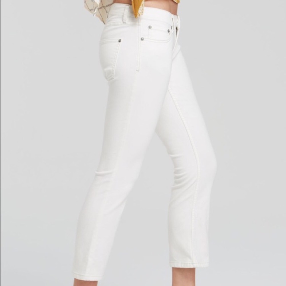 Free People slim white jeans