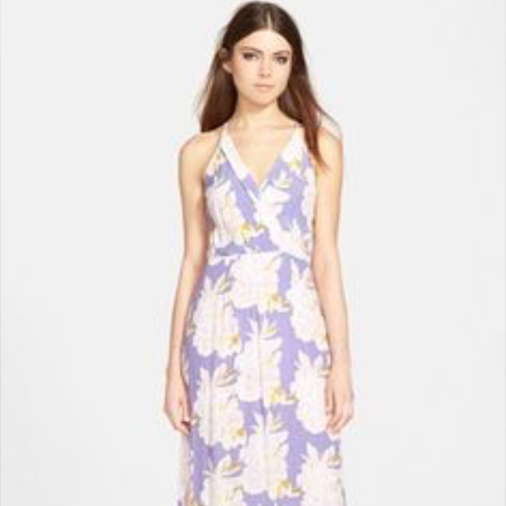 Nordstrom Lilac Maxi Floral Dress