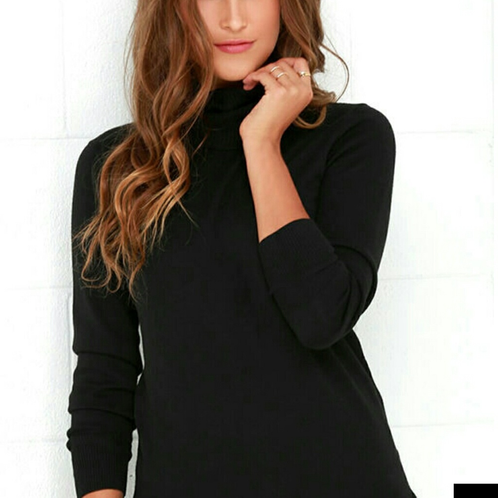 Chic Black Turtleneck - Lulu's