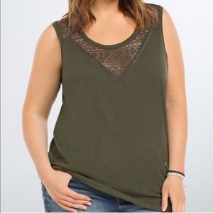 torrid Crochet Trim Tank Top