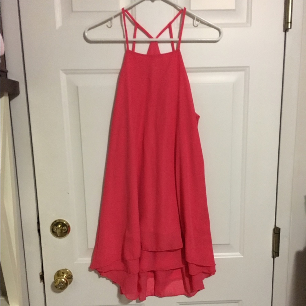 Flowy pink sundress