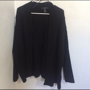Black knitted cardigan