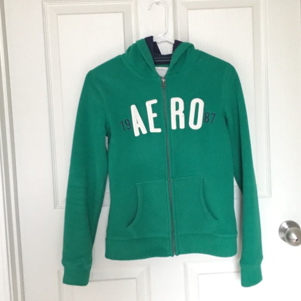 Green Fleece Hoodie Aeropostale