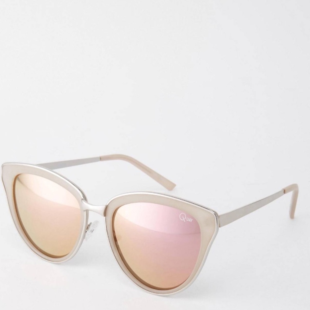 Quay Pink Rose Gold Sunglasses