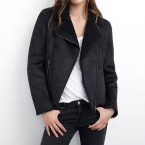 Velvet French Terry Faux Sherpa Jacket