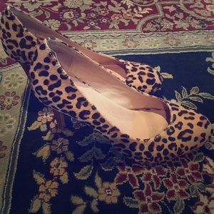 Lands End Leopard 3" Heels Size 8.5