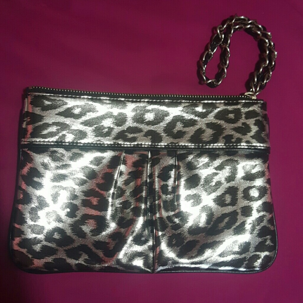 Express leopard wristlet