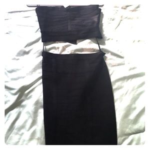 Bebe 2 piece body con bandage dress / skirt / top