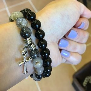 Tourmalinated Quartz healing stone bracelet ❤️