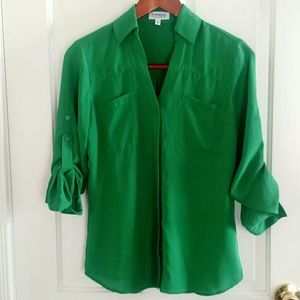 Grass green Express Portofino blouse