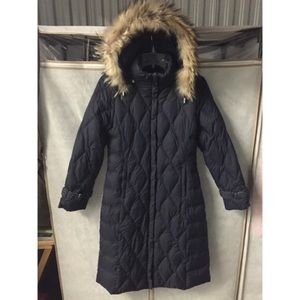 Down long winter coat