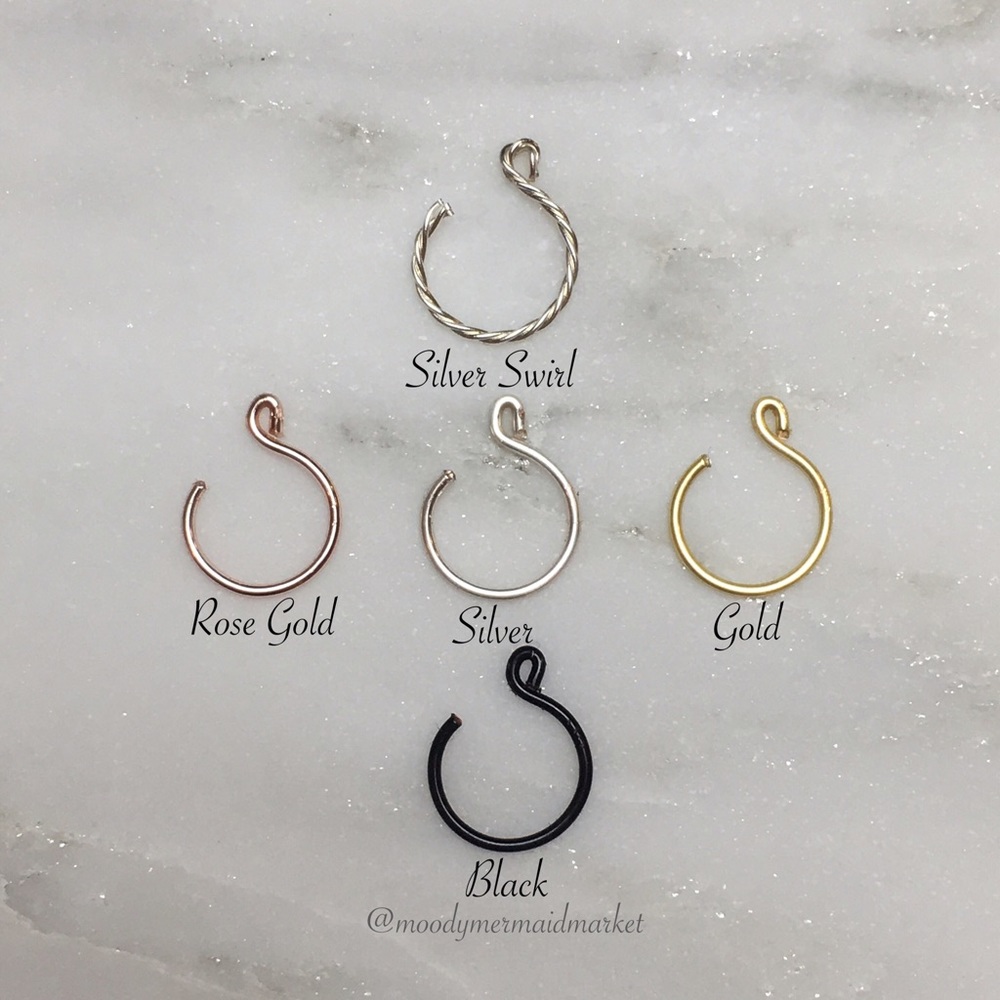 Fake Nose Ring Hoops