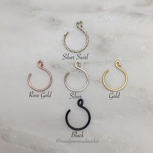 Fake Nose Ring Hoops